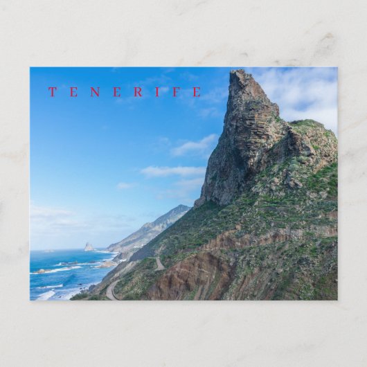 Tenerife Anaga Mountains uitzicht briefkaart (Voorkant)