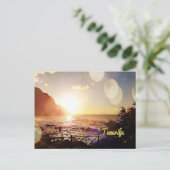 Tenerife, avondlichten briefkaart (Staand voorkant)