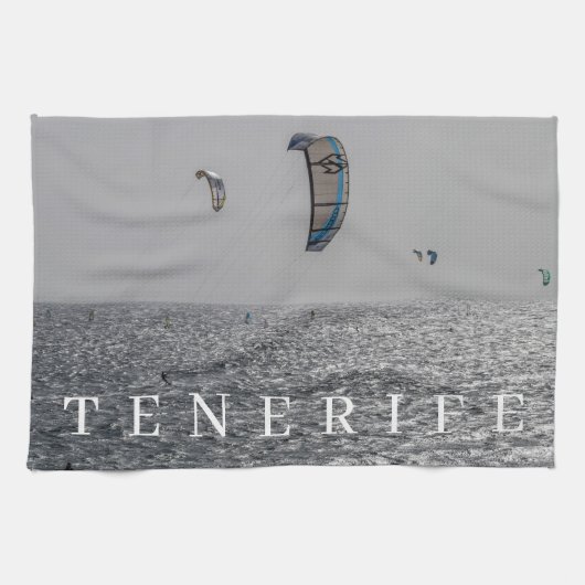 Tenerife kite-surfers thé serviette (Horizontal)