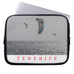 Tenerife kite-surfers uitzicht laptop hoesje sleeve