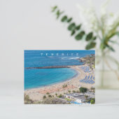 Tenerife Las Vistas strand uitzicht ansichtkaart Briefkaart (Staand voorkant)