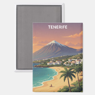 Tenerife Mount Teide Canarisch Eiland Reis in Oude Magneet