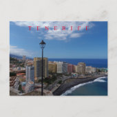 Tenerife Puerto de La Cruz uitzicht briefkaart (Voorkant)