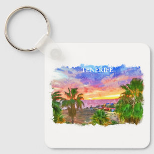 Tenerife Spanje Canarische Eilanden vintage reizen Sleutelhanger