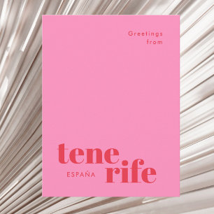 Tenerife Spanje moderne typografie briefkaart