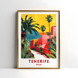 Tenerife Spanje Reisposter Muurkunst Poster