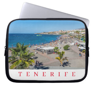 Tenerife strand uitzicht laptop hoesje sleeve