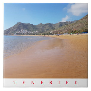 Tenerife Teresitas Vue sur la plage carreaux en cé