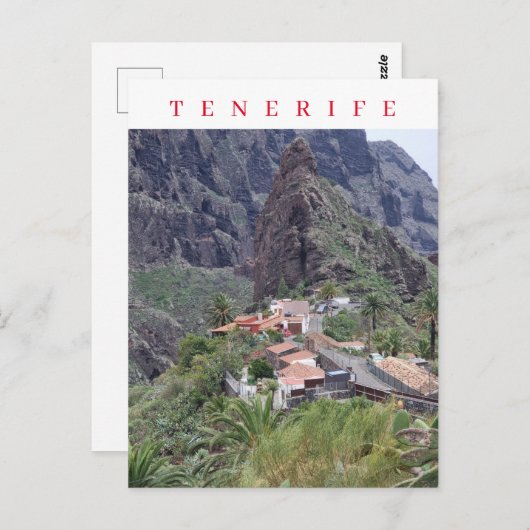Tenerife vue sur Masca carte postale (Devant / Derrière)