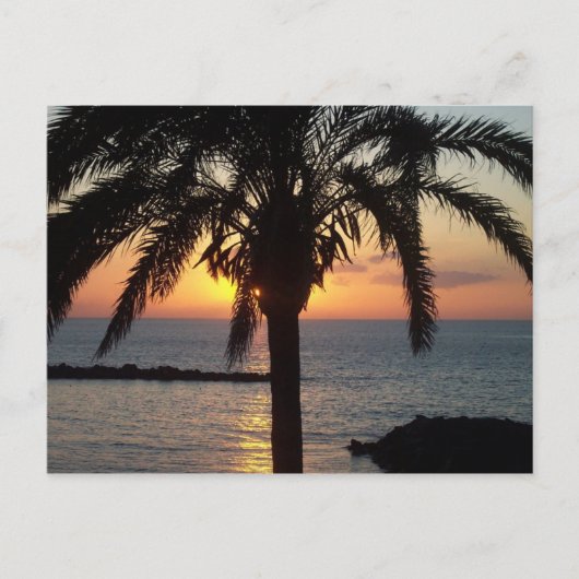 Tenerife zonsondergang briefkaart (Voorkant)