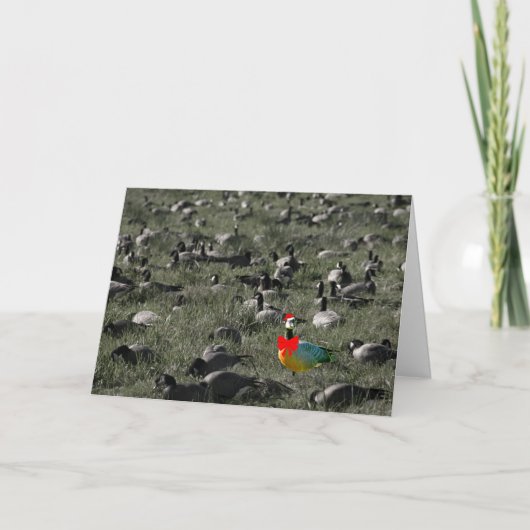 Tenez la carte de vacances d'oie (Devant)