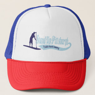 Tenez le casquette de camionneur du panneau de