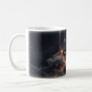🌌 Tenez le Monde Mug à mains cosmiques lumineuses