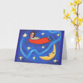 Tenez le premier rôle l'ange et la lune - carte de (Fleur jaune)