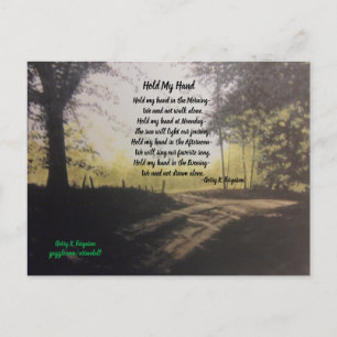 TENEZ MA CARTE POSTALE À LA MAIN