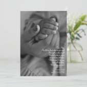 Tenez ma main maman Carte de remerciements de symp (Debout devant)