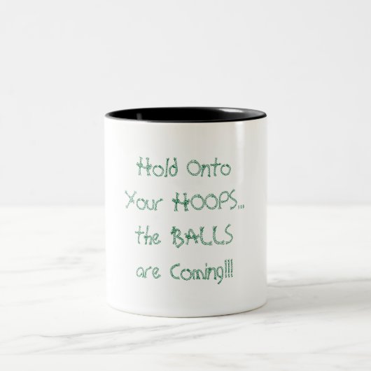 Tenez Sur Vos Cerceaux Basketball Funny 11 oz. Mug (Centre)
