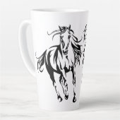 Tenez votre cheval en latte de Mug (Angle gauche)