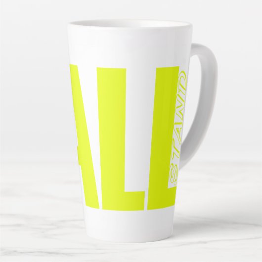 Tenez-vous grande Mug (Angle droit)