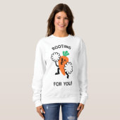 T'enflamme pour toi – Sweatshirt Carotte Joyeuse (Devant entier)