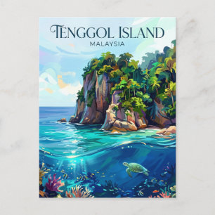 Tenggol-eiland Maleisië Briefkaart