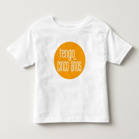 tengo cinco años kinder shirts (Voorkant)