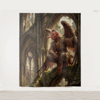 Tengu Perched in the Ruined Cathedral Wandkleed
