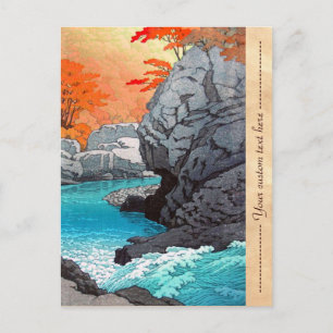 Tengu Rock Hasui Kawase riviergn hanga Briefkaart