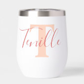 Tenille name meaning monogram burnt orange pink (Arrière)