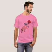 "Tenir à la main un T-shirt Rose" (Devant entier)