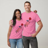 "Tenir à la main un T-shirt Rose" (Unisexe)