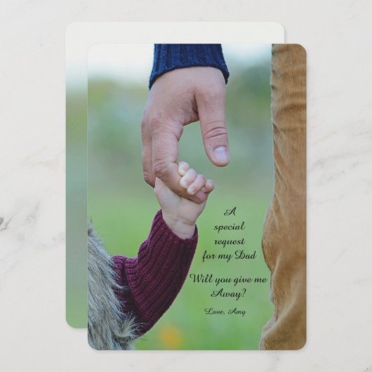 Tenir Bon Papa Carte de Demande (Devant / Derrière)