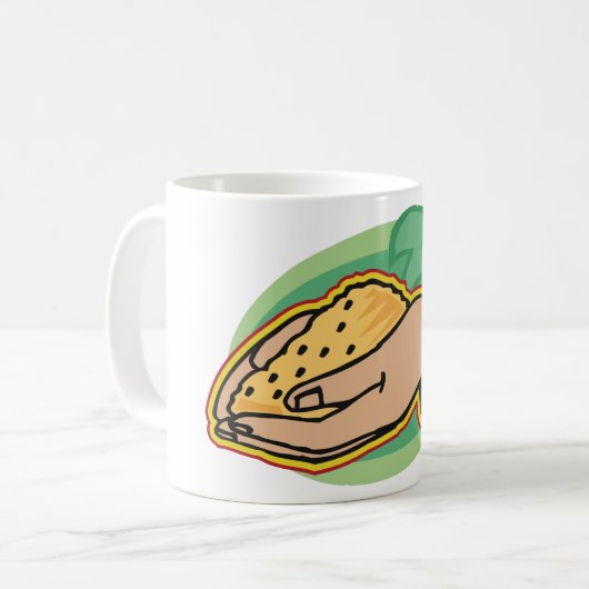 Tenir la Mug de maïs (Devant gauche)
