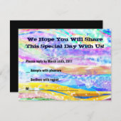 Tenir la Torah Bar Mitzvah Réponse de l'invitation (Devant / Derrière)