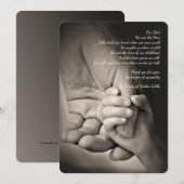 Tenir ma Carte de remerciements de sympathie à la (Devant / Derrière)