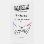 Tenir Mains Nikah Affiche de bienvenue Acrylique (Angle)