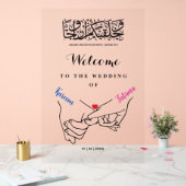 Tenir Mains Nikah Affiche de bienvenue Acrylique (Mariage)