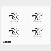 Tenkara op de Fly Oval Sticker (Vel)