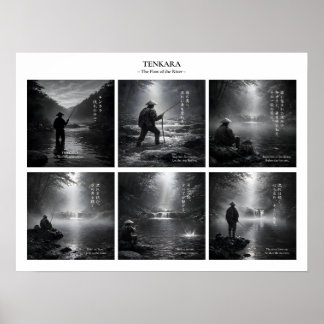 Tenkara Pêche Impression d'Art Mural