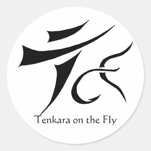Tenkara sur le Sticker Fly Round (Devant)