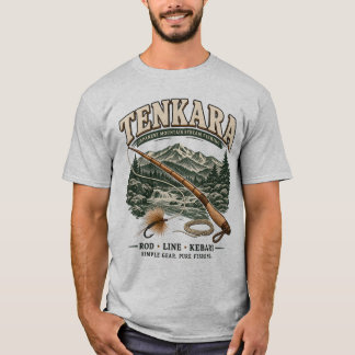 Tenkara – Vintage Japanse Fly Fishing Grijs T-shirt