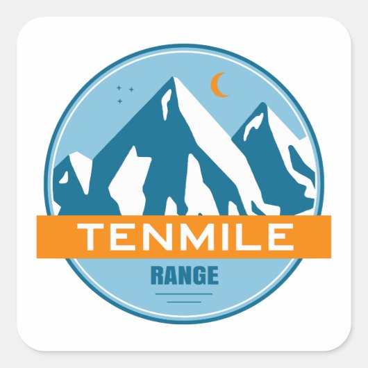 Tenmile Range Colorado Vierkante Sticker (Voorkant)