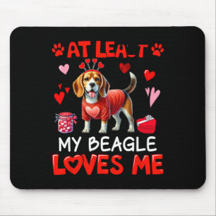 Tenminste, mijn Beagle houdt van mij Valentijns si Muismat