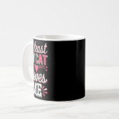 Tenminste mijn kat houdt van mij Funny Anti-valent Koffiemok (Voorkant links)