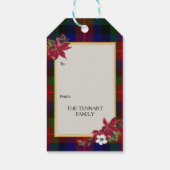 Tennant Scottish Clan Tartan & Crest Cadeaulabel (Achterkant)