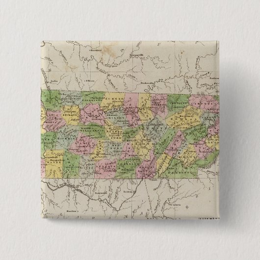 Tennessee 4 vierkante button 5,1 cm (Voorkant)