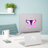 Tennessee Abortion Ban Celestial Uterus Car Decal Sticker (Laptop op bureau)