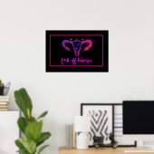 Tennessee Abortion Ban Celestial Uterus Protest Poster (Thuiskantoor)