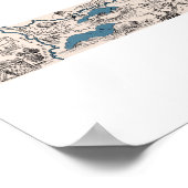 Tennessee  Afbeelding Map Poster (Hoek)