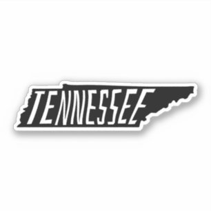 Tennessee, Amerikaanse State Outline - Reizen Sticker